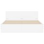 Estructura de cama con cabecero blanca 150x200 cm de , Camas y somieres - Ref: Foro24-3207476, Precio: 166,62 €, Descuento: %