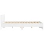 Estructura de cama con cabecero blanca 150x200 cm de , Camas y somieres - Ref: Foro24-3207476, Precio: 166,62 €, Descuento: %