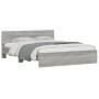 Sonoma gray bed frame with headboard 150x200 cm by , Beds and slatted bases - Ref: Foro24-3207481, Price: 189,14 €, Discount: %