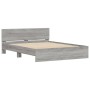 Sonoma gray bed frame with headboard 150x200 cm by , Beds and slatted bases - Ref: Foro24-3207481, Price: 189,14 €, Discount: %