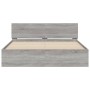 Sonoma gray bed frame with headboard 150x200 cm by , Beds and slatted bases - Ref: Foro24-3207481, Price: 189,14 €, Discount: %