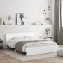 Estructura de cama con cabecero blanca 140x190 cm de , Camas y somieres - Ref: Foro24-3207497, Precio: 156,96 €, Descuento: %