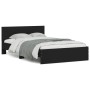 Estructura de cama con cabecero negro 120x190 cm de , Camas y somieres - Ref: Foro24-3207512, Precio: 164,43 €, Descuento: %