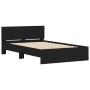 Estructura de cama con cabecero negro 120x190 cm de , Camas y somieres - Ref: Foro24-3207512, Precio: 164,43 €, Descuento: %