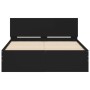 Estructura de cama con cabecero negro 120x190 cm de , Camas y somieres - Ref: Foro24-3207512, Precio: 164,43 €, Descuento: %