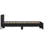 Estructura de cama con cabecero negro 120x190 cm de , Camas y somieres - Ref: Foro24-3207512, Precio: 164,43 €, Descuento: %