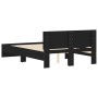 Estructura de cama con cabecero negro 120x190 cm de , Camas y somieres - Ref: Foro24-3207512, Precio: 164,43 €, Descuento: %