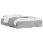 Cama con cajones madera de ingeniería gris hormigón 120x190 cm de , Camas y somieres - Ref: Foro24-3207318, Precio: 195,99 €,...