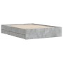 Betongraues Holzwerkstoffbett mit Schubladen 120x190 cm von , Betten und Lattenroste - Ref: Foro24-3207318, Preis: 192,99 €, ...