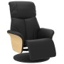 Sillón reclinable con reposapiés cuero sintético negro de , Sillones - Ref: Foro24-356629, Precio: 257,49 €, Descuento: %