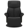 Sillón reclinable con reposapiés cuero sintético negro de , Sillones - Ref: Foro24-356629, Precio: 257,49 €, Descuento: %