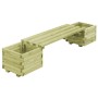 Garden bench with pine wood planters treated with preservatives by vidaXL, Pots and planters - Ref: Foro24-44949, Price: 95,9...