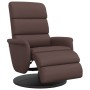 Sillón reclinable con reposapiés cuero sintético marrón de , Sillones - Ref: Foro24-356719, Precio: 233,99 €, Descuento: %