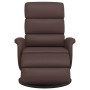 Sillón reclinable con reposapiés cuero sintético marrón de , Sillones - Ref: Foro24-356719, Precio: 233,99 €, Descuento: %