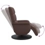 Brown synthetic leather recliner with footrest by , Armchairs - Ref: Foro24-356719, Price: 233,99 €, Discount: %