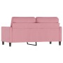 Sofá de 2 plazas terciopelo rosa 140 cm de , Sofás - Ref: Foro24-359202, Precio: 251,99 €, Descuento: %