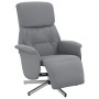 Sillón reclinable con reposapiés tela gris claro de , Sillones - Ref: Foro24-356657, Precio: 179,72 €, Descuento: %