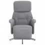 Sillón reclinable con reposapiés tela gris claro de , Sillones - Ref: Foro24-356657, Precio: 179,72 €, Descuento: %