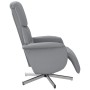 Sillón reclinable con reposapiés tela gris claro de , Sillones - Ref: Foro24-356657, Precio: 179,72 €, Descuento: %