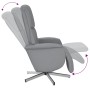 Sillón reclinable con reposapiés tela gris claro de , Sillones - Ref: Foro24-356657, Precio: 179,72 €, Descuento: %