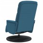 Blue velvet recliner with footrest by , Armchairs - Ref: Foro24-356681, Price: 200,45 €, Discount: %