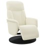 Sillón reclinable con reposapiés terciopelo color crema de , Sillones - Ref: Foro24-356688, Precio: 200,99 €, Descuento: %