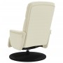 Sillón reclinable con reposapiés terciopelo color crema de , Sillones - Ref: Foro24-356688, Precio: 200,99 €, Descuento: %