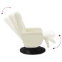 Sillón reclinable con reposapiés terciopelo color crema de , Sillones - Ref: Foro24-356688, Precio: 200,99 €, Descuento: %