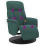 Sillón reclinable masaje con reposapiés terciopelo verde oscuro de , Sillones - Ref: Foro24-356695, Precio: 219,09 €, Descuen...