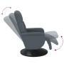 Dark gray velvet recliner with footrest by , Armchairs - Ref: Foro24-356683, Price: 228,99 €, Discount: %