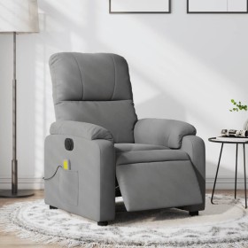 Electric massage recliner chair dark gray microfiber fabric by , Armchairs - Ref: Foro24-3204924, Price: 261,87 €, Discount: %