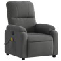 Electric massage recliner chair dark gray microfiber fabric by , Armchairs - Ref: Foro24-3204924, Price: 265,91 €, Discount: %