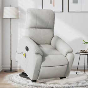 Liftable reclining electric massage chair light gray fabric by , Armchairs - Ref: Foro24-3204951, Price: 325,28 €, Discount: %