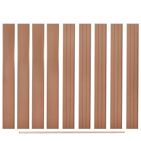 Replacement Fence Boards 9 Pcs Brown WPC 170cm by vidaXL, fence panels - Ref: Foro24-45039, Price: 263,85 €, Discount: %