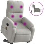 Liftable reclining electric massage chair light gray fabric by , Armchairs - Ref: Foro24-3204951, Price: 325,60 €, Discount: %