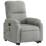 Liftable reclining electric massage chair light gray fabric by , Armchairs - Ref: Foro24-3204951, Price: 325,60 €, Discount: %