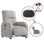 Liftable reclining electric massage chair light gray fabric by , Armchairs - Ref: Foro24-3204951, Price: 325,60 €, Discount: %