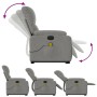 Liftable reclining electric massage chair light gray fabric by , Armchairs - Ref: Foro24-3204951, Price: 325,60 €, Discount: %