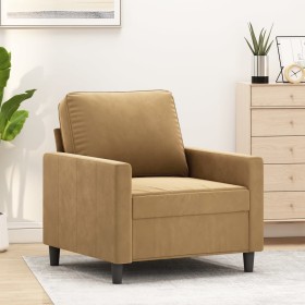 Brown velvet armchair 60 cm by , Sofas - Ref: Foro24-359186, Price: 142,63 €, Discount: %