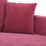 Red velvet 2-seater sofa 140 cm by , Sofas - Ref: Foro24-359307, Price: 240,94 €, Discount: %