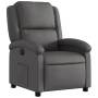 Sillón reclinable eléctrico de cuero auténtico gris de , Sillones - Ref: Foro24-3204257, Precio: 389,39 €, Descuento: %