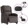 Sillón reclinable eléctrico de cuero auténtico marrón oscuro de , Sillones - Ref: Foro24-3204255, Precio: 389,67 €, Descuento: %