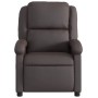 Sillón reclinable eléctrico de cuero auténtico marrón oscuro de , Sillones - Ref: Foro24-3204255, Precio: 389,67 €, Descuento: %