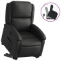 Sillón reclinable elevable cuero auténtico negro de , Sillones - Ref: Foro24-3204262, Precio: 394,22 €, Descuento: %