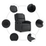 Sillón reclinable elevable cuero auténtico negro de , Sillones - Ref: Foro24-3204262, Precio: 394,22 €, Descuento: %