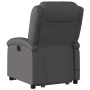 Sillón reclinable de masaje elevable cuero auténtico gris de , Sillones - Ref: Foro24-3204269, Precio: 438,06 €, Descuento: %