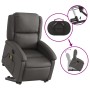 Sillón reclinable de masaje elevable cuero auténtico gris de , Sillones - Ref: Foro24-3204269, Precio: 438,06 €, Descuento: %