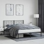 Bed frame with black metal headboard 150x200 cm by , Beds and slatted bases - Ref: Foro24-374439, Price: 108,95 €, Discount: %