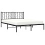 Bed frame with black metal headboard 150x200 cm by , Beds and slatted bases - Ref: Foro24-374439, Price: 108,95 €, Discount: %