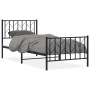 Estructura de cama con cabecero y estribo metal negro 90x190 cm de , Camas y somieres - Ref: Foro24-374447, Precio: 76,29 €, ...